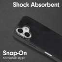 Crossbody Case for iPhone 17 with Gold and Vegan Leather Woven Detachable Chain - Black