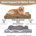 OhGeni Orthopedic Waterproof Top Surface & Machine Washable Dog Bed for Large Pets, Suitable for Crates, Cat Mat with 25D Egg Crate Foam, Non-Slip Bottom & Removable Cover, 41 Inches(Coffee)