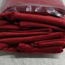 NICETOWN Extra Long Red Blackout Christmas Velvet Curtains 120 inches Long, Super Soft Light & Heat Blocking Sliding Glass Door Romantic Drapes for Window/Dance Room (52" Wide), 2 Panels