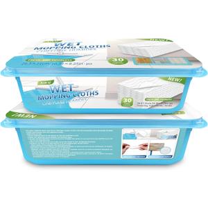 Upgraded Wet Mop Refills for Swiffer Sweeper Wet Pads, 60 Count