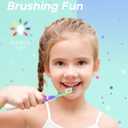 SEAGO Kids Electric Toothbrush with 2 Mins Brushing Timer and 4 Replacement Brush Heads, Rainbow LED Light Makes Brushing Fun, Boys Battery Powered Toothbrush for 4-12 Years Old，SG-977(Green)