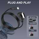 Untvie USB-C to AMI MMI Aux Cable Charging & Audio, for iPhone 16/15 Compatible Audi A4/A6/A8/Q5/Q7 2011-2016, VW CC/Magotan/Tiguan (3.3FT)
