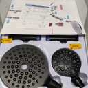 MakeFit Dual Filtered Rain Shower Head Combo, High Pressure Handheld Shower Head with Adjustable Bar - Rainfall Shower Head And Showerhead with Filter for Hard Water - Removes Chlorine (8 Inch Filtered, Matte Black)