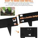 Metal Landscape Edging 6.3 Inch, 6 Pack Galvanized Steel Landscape Edging,Hammer in Landscape Edging, Metal Edging for Landscaping