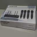 Pro Rechargeable Wireless Microphone System 4 Channel, UHF Metal Handheld Wireless Microphones Cordless Mics with Echo Bluetooth VOL Channel Control for Karaoke Singing Church(MU-898)