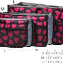 Vercord Purse Organizer Insert for Handbags Bag Organizers Inside Tote Pocketbook Women Nurse Nylon 13 Pockets Rose Heart Large