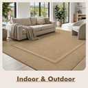 MontVoo-Outdoor Rug-Patio Rug 8x10 ft Polypropylene Indoor Outdoor Rugs Outdoor Carpet for Patio Deck Balcony Porch, Textured Weave, Durable for High Traffic, Fade-Resistant, Modern Neutral Brown