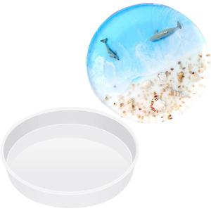 Large Resin Molds 14 Inch Round Silicone Molds for Table, Round Stool, Epoxy Resin Casting Molds for Big Tray, Clock, Resin Art, Gifts