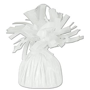Beistle White Metallic Plastic Wrapped Balloon Weights For Birthday Parties, Weddings, Anniversaries, Table Décor.