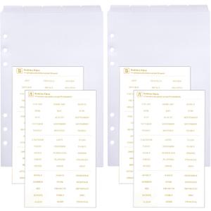 DY.2ten Clear Binder Dividers for 6-Holes Ring Binder, A5 Size, 1/5 Cut Top-Edge Index Tabs, Sturdy Plastic Dividers for School Office Home, 2 Sets, 10 Dividers with 2-Stickers, Translucent