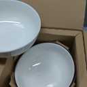DOWAN 39 OZ Soup Bowls Set of 4 - Large Cereal Bowls, White Ceramic Big and Deep Ramen Bowls for Noodle, Pasta, Salad, Mixed Fruit - Dishwasher & Microwave Safe