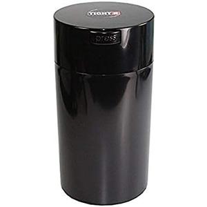 Tightvac - 3 oz to 12 Ounce - Patented Airtight Container | Multi-use Vacuum Container Works as Smell Proof Containers for Herbs and Dry Goods. Black