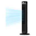 Abolee Tower Fan for Bedroom, 90° Oscillating Bladeless Standing Fan with Remote, 27ft/s High Velocity, 40 Inch, 32dB Quiet for Sleep, 3 Speeds, 4 Modes, 12H Timer, Auto Mode, Home Office Indoor black