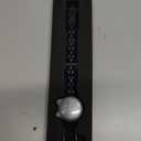 Waterproof Airtag Cat Collar, Breakaway Cat Airtag Collar with Luminous & Reflective Fish Pattern, Lightweight Kitten Collars for Apple Air tag, Hidden GPS Tracker Holder for Cats, Kittens(9-13") (Classic Black)