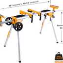 Portable Miter Saw Stand with 6.75 in Wheels 330 lbs Load Capacity Heavy Duty Universal Mitre Saw Stand Tool Storage Trays WK-MS080 (Silver,yellow)