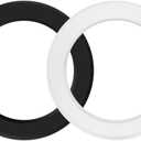 Magnetic Adapter Rings Compatible for Magsafe - 2 PCS Magnetic Sticker Rings for iPhone 16/15/14/13/12 Series, Compatible with Magsafe Wireless Charging and Some Accessories. (1Black+1White)