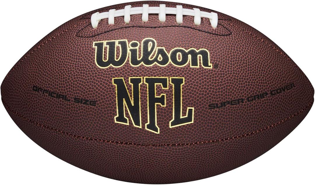WILSON NFL Super Grip Composite Football (Official Size (High School & College; Ages 14+), Brown)