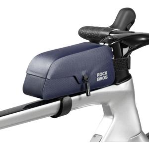 ROCKBROS Bike Frame Bag with Magnetic Flap Top Tube Bike Bag Waterproof Bike Packing Cycling Tools Storage Bag for MTB Road Bike