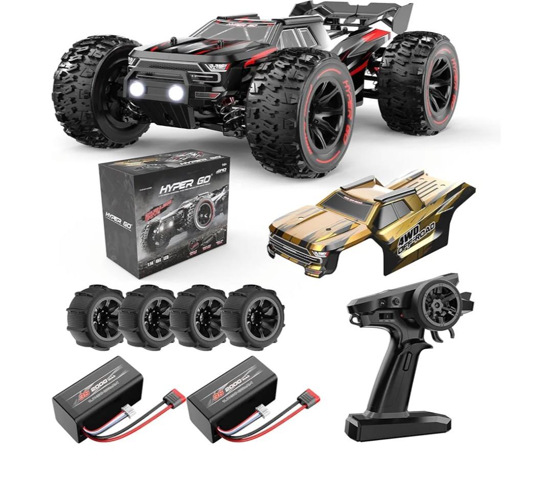 HYPER GO H14BM V3 1/14 Brushless RC Cars for Adults Fast 50 mph, RC Trucks 4X4 Offroad Waterproof, Electric Powered High Speed RC Car, Fast Extreme RC Truggy with 3S Battery for Snow Sand