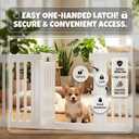 Dog Playpen with Door, Portable Large Puppy Playpen for Indoor & Outdoor Use, Tool-Free Assembly Modern Pet Play Pen for Dogs, Cats & Small Animals, Whi