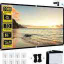 Foldable Projector Screen, XINLEMY 84" 4K 16:9 HD Portable Projection Movie Screen Double-Sided Cinema Screen for Home Theater Backyard Indoor and Outdoor