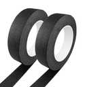 Black Masking Tape, 1 Inch x 55 Yards, 2 Rolls, Painters Tape for Painting, Home, Office, School Stationery, Arts, Crafts, Decoration