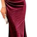 GRACE KARIN Womens Cowl Neck Long Formal Dresses Fall Velvet Sleeveless Maxi Bodycon Dress Ruched Mermaid Cocktail Dress (18, Wine Red)