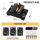 70 Amp Circuit Breaker with Manual Reset Car Marine Trolling Motors Boat RV ATV 12V-48VDC Waterproof Audio System Fuse