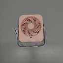 KIMMOO USB Desk Fan for Bedroom, 199 Speeds Turbo Airflow, Portable Fan with Ice Cooling, Digital Display Quiet Table Fan, 270° Rotating Small Rechargeable Battery Desktop Fans for Home Office (Pink)