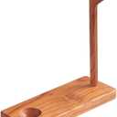 Tom's Wheezes Wooden Tobacco Pipe Stand Holder for Smoking Pipe - Detachable Desktop Decorative Rack for Long Stem Churchwarden Accessories (Large)