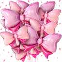 KatchOn Huge Pink Bow Balloons - 35 Inch, Pack of 10 | Foil Balloons for Girls | Free Throws or Pink Bows Gender Reveal, Baby Shower Decorations