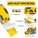 4 x Huakaile Watch Your Step Caution Tape 1.97in x 16.4Ft, Non Skid Tape Yellow Black Waterproof, Anti-Slip High Traction Safety Grip Tape for Stairs Steps Ladder, Indoor Outdoor Treads (A)