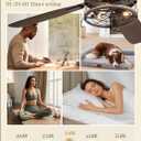 52 Inch Farmhouse Ceiling Fan with Light and Remote, Oil Bronze Industrial Flush Mount Ceiling Fans with 6 Speed Reversible Motor and Dual Finish 5 Blades, Rustic Ceiling Fan for Living Room, Bedroom