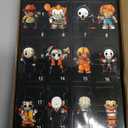 Halloween Advent Calendar 2025,Nightmare Be Christmas Calendars, Collectible Horror Figures Ghost Pumpkin Party Favors Christmas Ornaments Decorations Gifts (C)