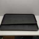 Finorder Multi-Purpose Boot Trays, Set of 2 Black All Weather Heavy Duty Shoe Trays, Pet Feeding Mat, Use for Indoor and Outdoor, 30" x 15" x 1.2"