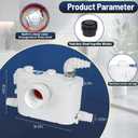 500Watt Macerator Pump, Macecrating Toilet Pump for Basement Macerating Toilet Laundry Cooking Sink Clothes Washer Macerator Pump for Upflush Macerating Toilet, Basement Toilet Pump