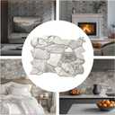 CONCORD WALLCOVERINGS  Retro-Art 3D Faux Stone Wall Panels, Pack of 10, Grey Wild Boulder, Lightweight PVC Sheets 17.5" x 23.75" (44.5 cm x 60.3 cm), Rock Tiles - Covers 28.86 Sq Ft (2.7 m2) (Gray)