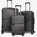 Luggage Set 3 Pieces -Suitcase Set - Luggage with Wheels - Check-in Luggage - PC + ABS Durable Suitcase Rotating Silent Wheels 3-Piece 20/24/28 (black)