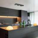 Globe Electric 3-Light Integrated LED Track Lighting, Matte Black, Adjustable Heads, Dimmable, 59941