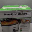 Hamilton Beach 6-Quart Slow Cooker with 3 Cooking Settings, Dishwasher-Safe Stoneware Crock & Glass Lid, Silver (33665G)