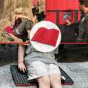 AceCamp 3940 Portable Lightweight Mini Waterproof Folding Mat, Foam Sitting Pad for Outdoor Activities, Foldable Kneeling and Seat Cushion for Comfort, Red