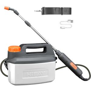 ES4-PRO Electric Sprayer 1 Gallon Built-in 4000mAh,Rechargeable Battery Powered Sprayer with Telescopic Wand,Plant Mister,Kitchen Cleaning,Indoor Watering Can for Plants (White)