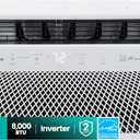 Hisense 8,000 BTU Smart Inverter Window Air Conditioner, 3 modes (Cooling, Fan, Dehumidifier), Easy Installation,Ultra Quiet, 37.6% more Energy Saving