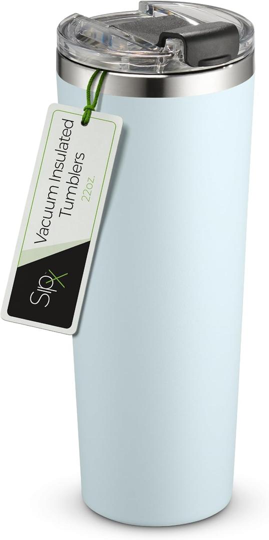 SIPX 22 oz Insulated Coffee Tumbler with Leakproof Lid  Stainless Steel, Vacuum Insulated  Keeps Drinks Hot or Cold for Hours  Cupholder Friendly Travel Mug  Blue (16 Ounces)