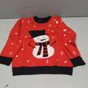 Marvmys Family Matching Christmas Sweater Round Neck Snowman Ugly Knitted Sweater Pullover for Men Women, L