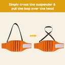 3 Pack Avont Male Dog Belly Band with Suspenders, Reusable Boy Doggie Diaper with Harness, Escape Proof, Non-Slip, Washable Doggy Pee Wraps for Small Medium Large Dogs, Small