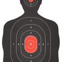 Shooting Targets - 12 x 20 inch - Silhouette Splatter Target, Practice Poster, Great for All Firearms, Rifle, Pistol, Airsoft, Pellet Guns, Made in USA