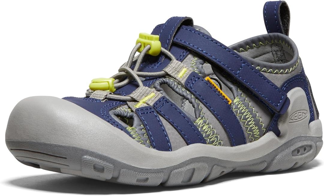 KEEN Unisex-Child Knotch Creek Casual Comfortable Sandals (11 Little Kid, Steel Grey/Blue Depths)