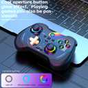 Koiiko Wireless Gaming Controller for Hall Effect Triggers Hall left & right rocker, Gamepad for ipad/iphone Android/PC/Switch/Streaming on PS3/PS4, Bluetooth, Pocket Size (Graffit Black)