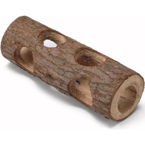 Natural Wood Tunnel Hamster Tunnel for Hamster Reptile Small Animals Cage Hollow Tree Trunk Hideout Toy (7.9"2.7")